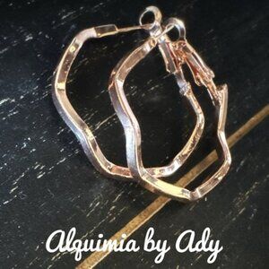 Rose gold statement earrings